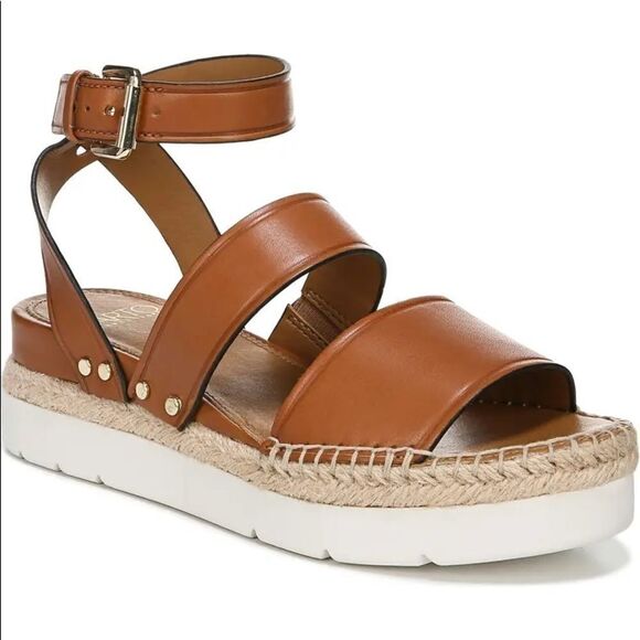 Franco Sarto Calvin Leather Wedge Sandals - Picture 1 of 4